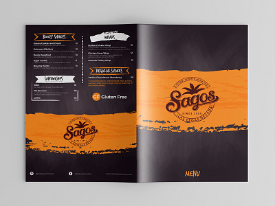 Sagos Restaurant Menu Card bar beverage branding breakfast cafe cuisine design dinner graphics meal menu menu bar menu card menu design non veg restaraunt restaurant menu sagos menu vegetarian yummy menu