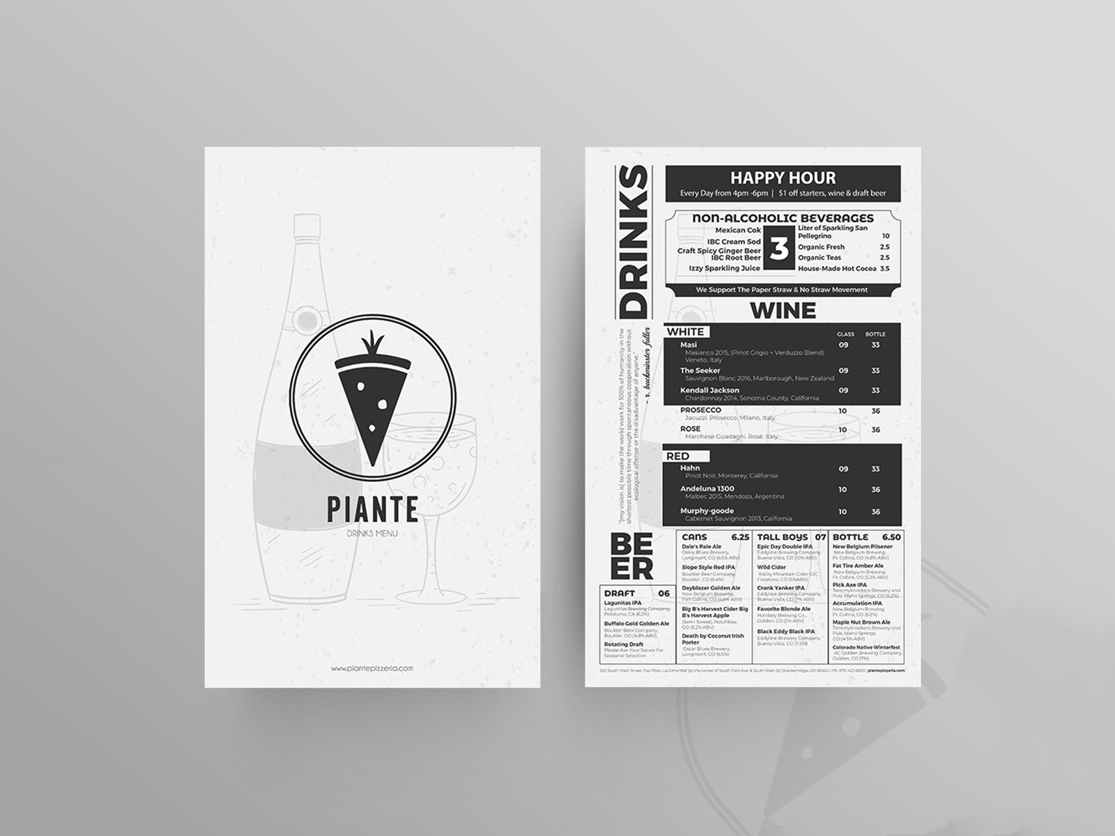 Non Alcoholic Beverage Menu by Yummy Menus on Dribbble