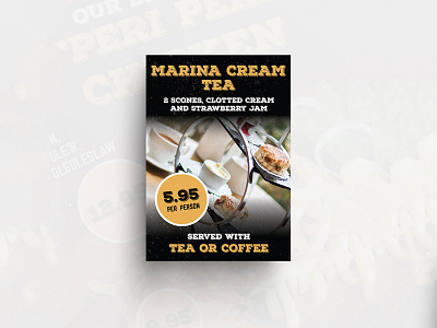 Marina Cream Tea Menu bar branding cafe coffee cream design graphics menu menu bar menu card menu design restaraunt restaurant menu tea yummy menu