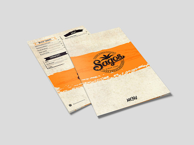 Sagos Restaurant Menu Card