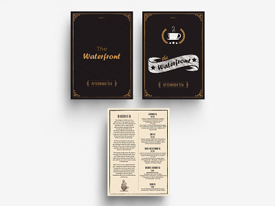 The Waterfront Menu card bar branding cafe design graphics menu menu bar menu card menu design restaraunt restaurant menu tea yummy menu