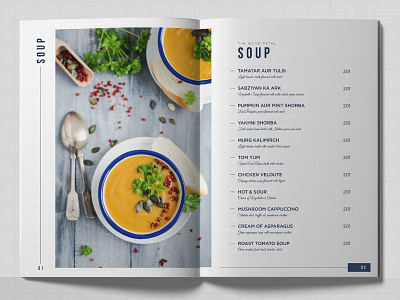 Soup Menu Design bar branding cafe design graphics meal menu menu bar menu card menu design restaraunt restaurant menu soup vegetarian yummy menu
