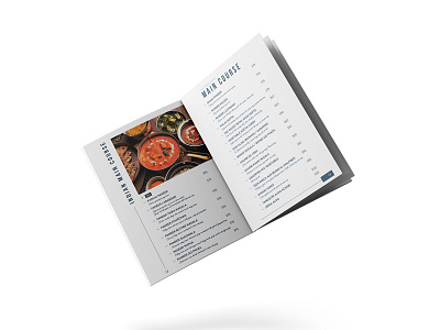 Indian Main Course Menu Design