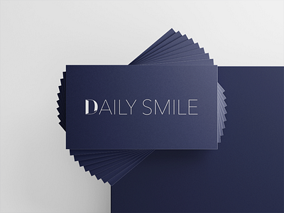 Business Card Design for Daily Smile behance brand designer business card dribbble logo logo design logo love typography visual design visual identity design
