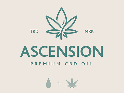 Ascension Premium CBD Oil Logo branding design logo typography