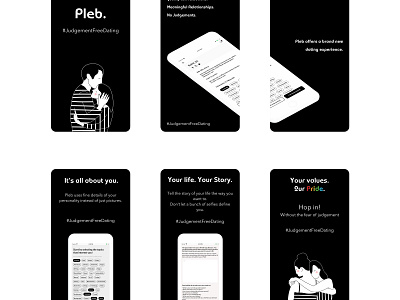 Dating App - (Pleb) App store screenshots app app store app store screenshots design play store ui