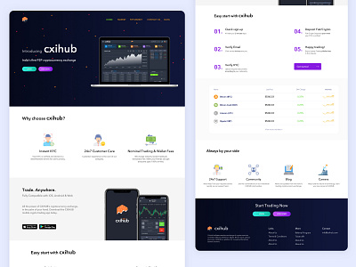 Cryptocurrency Website Landing Page Design crypto design landing page ui ux web design