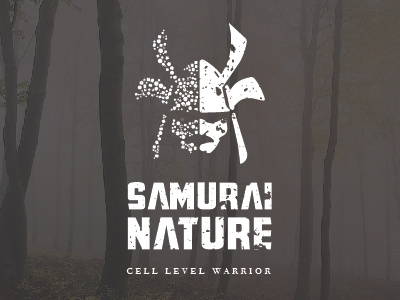Samurai Nature - Cell Level Warrior ancient asian branding branding design fitness fitness logo flat graphic design healthy logo logo design nature packaging powerful vector warrior