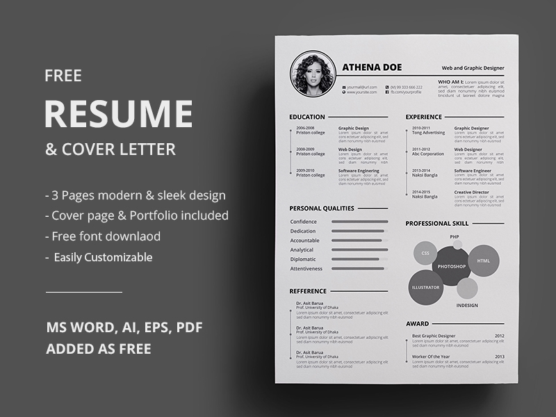 Free Resume By Uidoor On Dribbble