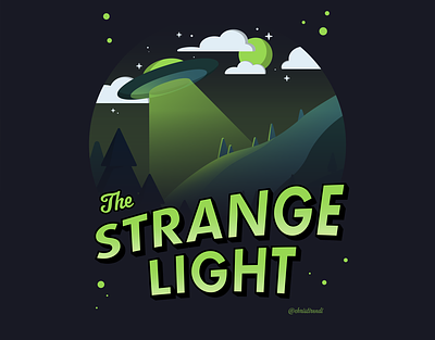 The Strange Light adobe illustrator art branding cartoon design digital art illustration logo ufo vector vector art
