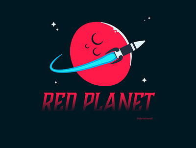 Red Planet adobe illustrator art branding design digital art illustration logo logoconcept space vector vector art