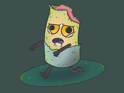 Zombie Burrito! burrito cartoon character design digital art food art halloween illustration procreate zombie