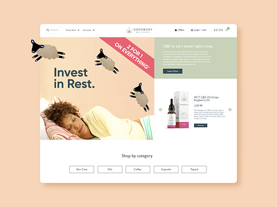 Promotional Home Page 💤 advertising branding ecommerce graphic design homepage design minimal ui ux vector webdesign website