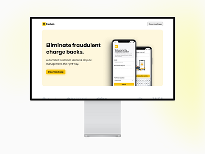 Helios App Landing Page