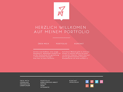 Online Portfolio flatdesign landingpage lisa new portfolio website