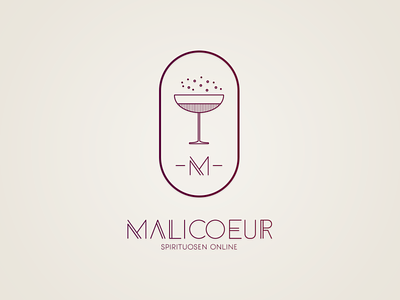 Malicoeur Online Shop Logo 20er 20ies alcohol branding creative logo logo creation malicoeur sparkling