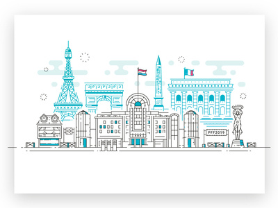 Paris Fintech Forum branding composition creative studio design fintech illustration paris vector