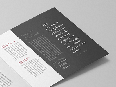 Booklet Threestones branding creative studio design editorial layout