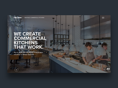 Nelson Commercial Kitchens design interactive typography web web design web development website