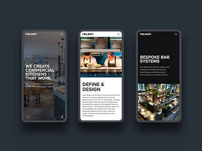 Nelson Commercial Kitchens design mobile typography web web design web development website website design