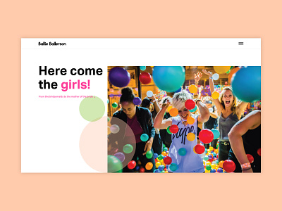 Ballie Ballerson Hen Party design ui ux web website