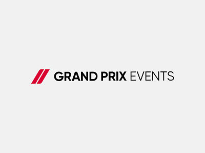 Grand Prix Events Logo branding design icon logo type typography vector