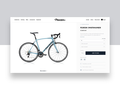 Pearson1860.com - Product Page design ecommerce ui web website
