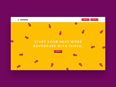 heytempo.com - Sign Up Call-to-action animation design ui ux web website
