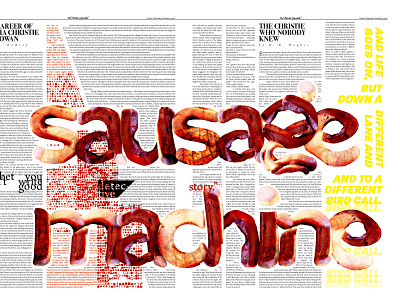 "The Sausage Machine" art direction book design graphic design layout design type typographic exploration typography