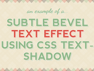 Css Text Shadow css sibtle subtle bevel text effect