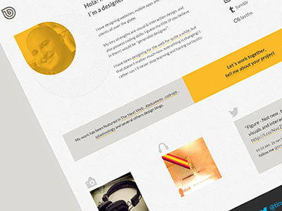 About Me Page about me responsive web web design yellow