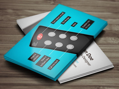 Remote Business Card business business card card remote remote control stationery