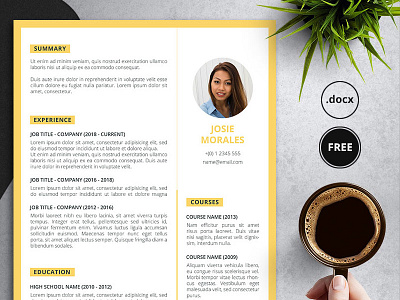 Orant - free resume template for Word