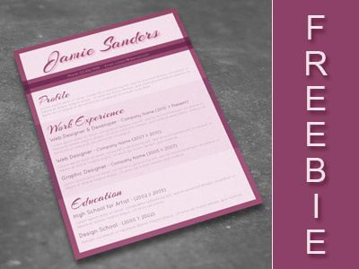 Freebie resume