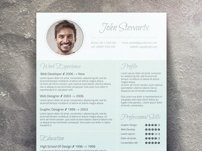 Resume Layout clean resume cv sample nice cv resume design resume template