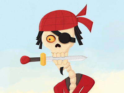 Skeleton Pirate character illustration skeleton skillshare