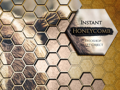 Instant Honeycomb Effect addon honeycomb effect photoshop layer polygonal poygon smart object