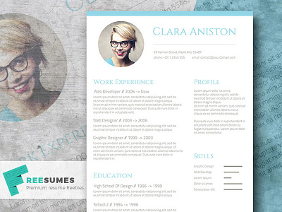 Free Resume Template - Freesumes free cv free resources free resume templates freesumes.com resume freebie