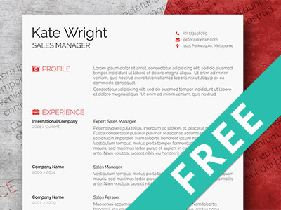 Free  Minimalist Resume Template