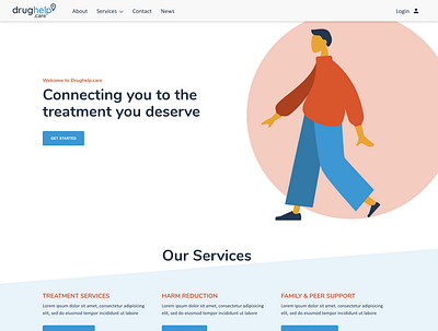 Drughelp.care Landing Page branding design healthcare logo ui ui design ux ux design webdesign