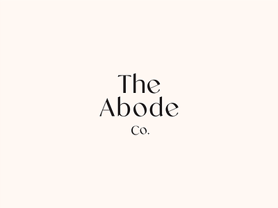 The Abode Co. brand design brand identity branding clean design logo print design type typography vector