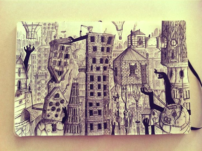 Sketchbook - City art city illustration journal sketchbook