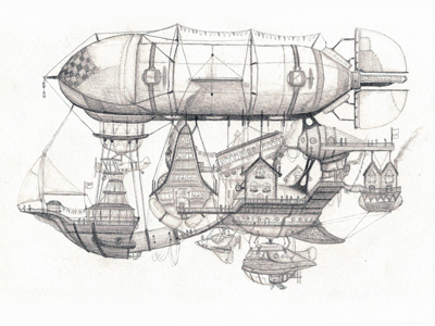 Henri Giffards Steerable Airship Drawing by Print Collector  Pixels