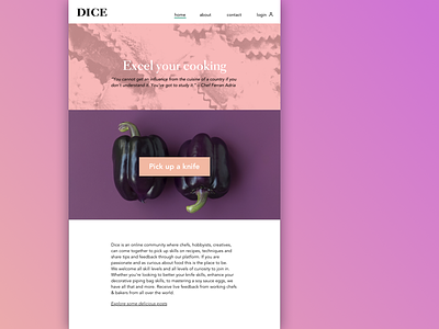 DICE : A concept design sketch webpage