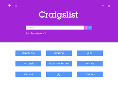 Craigslist Redesign craigslist design graphic design ui design