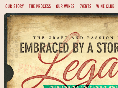 Winery 4 aged banner din font script texture typography weathered