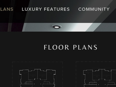 Luxury real estate classic condo dark floor plan luxury modern real estate reversed sans serif