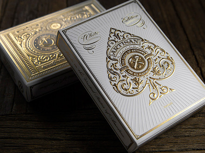 Let there be light... artisan artisans cards deck edition eleven emboss engrave packaging packaging design playing cards simon frouws theory white wood