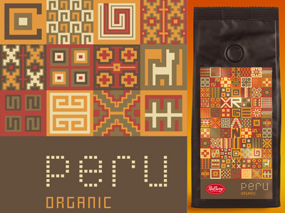 Red Berry Coffee - Peru coffee design south africa illustration organic packaging pattern poncho quilt simon simon frouws simon tm simon™