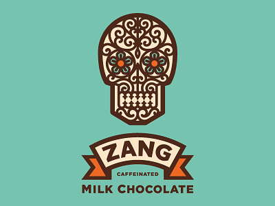 You've been Zanged! banner calavera candy chocolate milk chocolate package packaging design simon frouws skull the famous frouws vintage zang